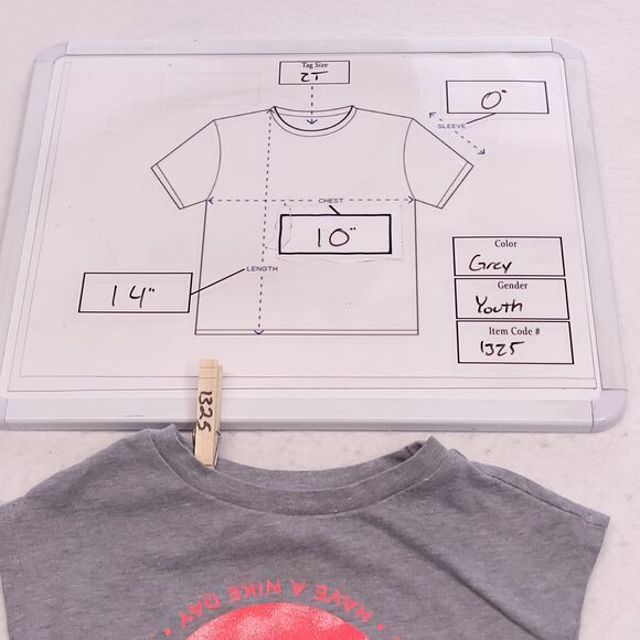 The Nike Tee Casual Short Sleeve Graphic T-Shirt Toddler Girls Size 2T Gray Pink - Picture 8 of 8